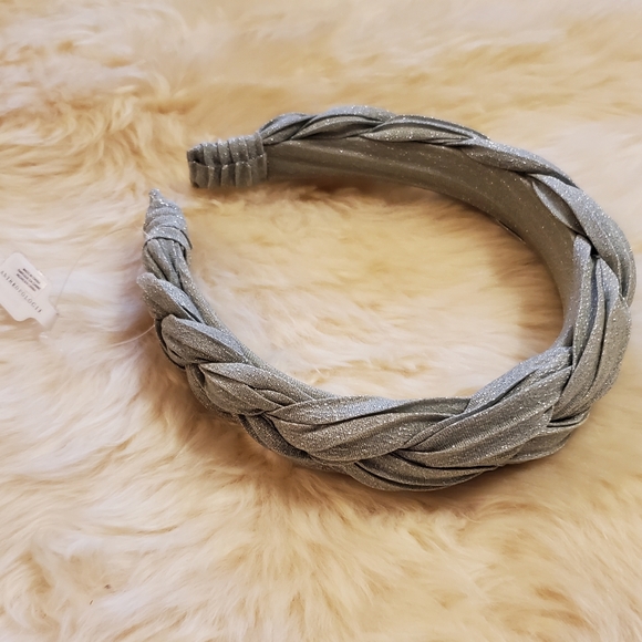 Anthropologie Shimmer Braided Headband- moss green - Picture 7 of 7